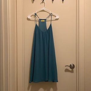 Teal knee length dress